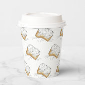 New Orleans Louisiana NOLA Sugary Beignet Pastry Papieren Bekers (Links)
