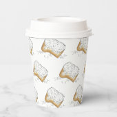 New Orleans Louisiana NOLA Sugary Beignet Pastry Papieren Bekers (Achterkant)