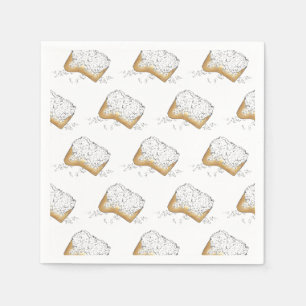 New Orleans Louisiana NOLA Sugary Beignet Pastry Servet