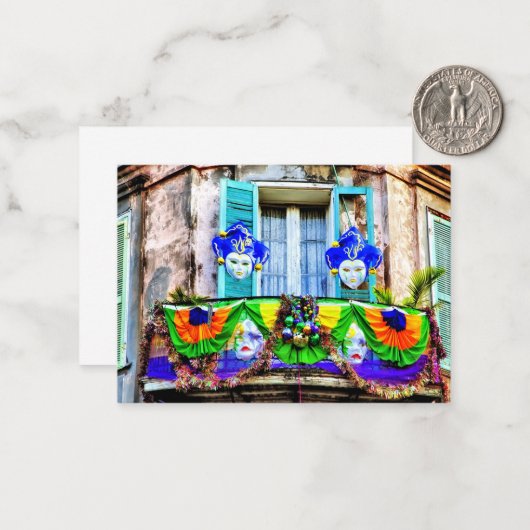 New Orleans, Louisiana Notitiekaartje (Voorkant / Achterkant in situ)