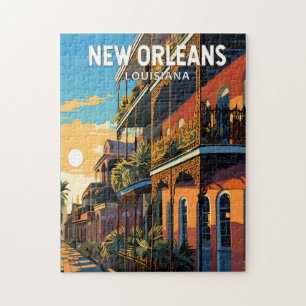 New Orleans Louisiana Reis Kunst Vintage Legpuzzel