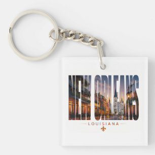 New Orleans Louisiana Reisontwerp Sleutelhanger