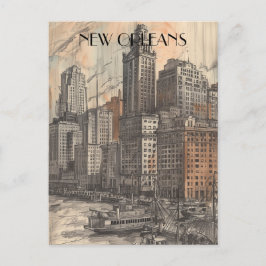 New Orleans Louisiana Reizen Briefkaart