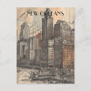 New Orleans Louisiana Reizen Briefkaart