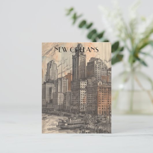 New Orleans Louisiana Reizen Briefkaart (Staand voorkant)