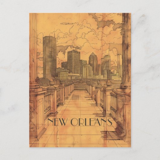 New Orleans Louisiana Reizen Briefkaart (Voorkant)