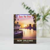 New Orleans, Louisiana, Reizen Briefkaart, Save The Date (Staand voorkant)