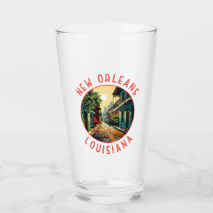 New Orleans Louisiana Retro Noodlijdende Cirkel Glas