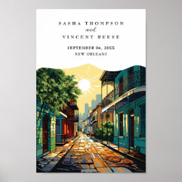 New Orleans Louisiana Retro Poster