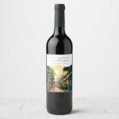 New Orleans Louisiana Retro Wijn Etiket (Voorkant)