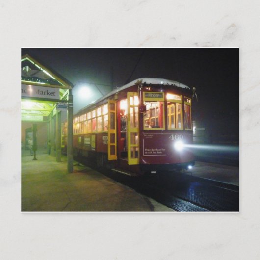 New Orleans, Louisiana- Riverfront Streetcar Briefkaart (Voorkant)