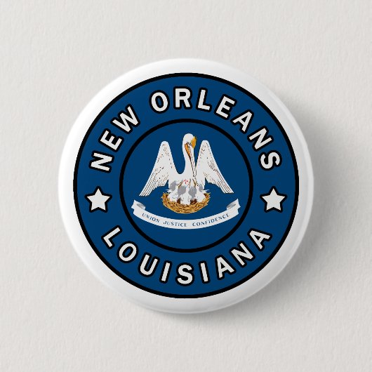 New Orleans Louisiana Ronde Button 5,7 Cm (Voorkant)