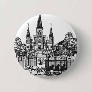 New Orleans, Louisiana Ronde Button 5,7 Cm