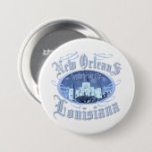 New Orleans Louisiana Ronde Button 7,6 Cm (Voorkant /achterkant)