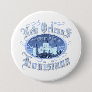 New Orleans Louisiana Ronde Button 7,6 Cm