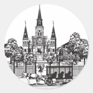 New Orleans, Louisiana Ronde Sticker