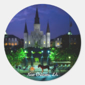 New Orleans, Louisiana Ronde Sticker (Voorkant)