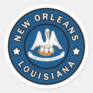 New Orleans Louisiana Ronde Sticker