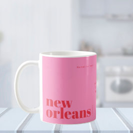 New orleans Louisiana roze modern Koffiemok