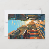 New Orleans Louisiana RSVP-kaart Retro RSVP Kaartje (Achterkant)