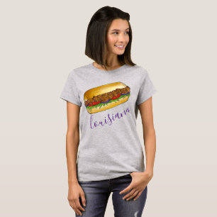 New Orleans Louisiana Shrimp Po'Boy Sandwich NOLA T-shirt