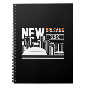 New Orleans Louisiana Silhouette Reis Grafisch ont Notitieboek