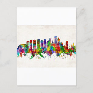 New Orleans Louisiana Skyline Uitnodiging Briefkaart