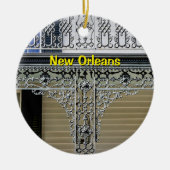 New Orleans, Louisiana, smeedijzer en begraafplaat Keramisch Ornament (Voorkant)