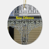 New Orleans, Louisiana, smeedijzer en begraafplaat Keramisch Ornament (Links)