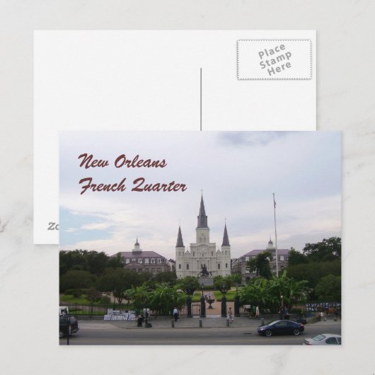 New Orleans, Louisiana St. Louis Cathedral Briefkaart (Voorkant / Achterkant)