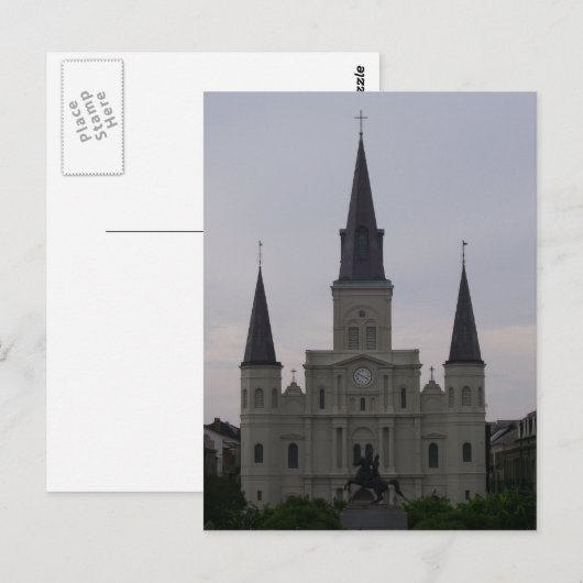 New Orleans, Louisiana St. Louis Cathedral Briefkaart (Voorkant / Achterkant)