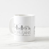 New Orleans, Louisiana | Stad gestileerde Skyline Koffiemok (Voorkant links)