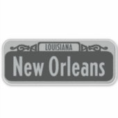 New Orleans, Louisiana Street Sign Sticker (Voorkant)
