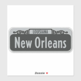 New Orleans, Louisiana Street Sign Sticker