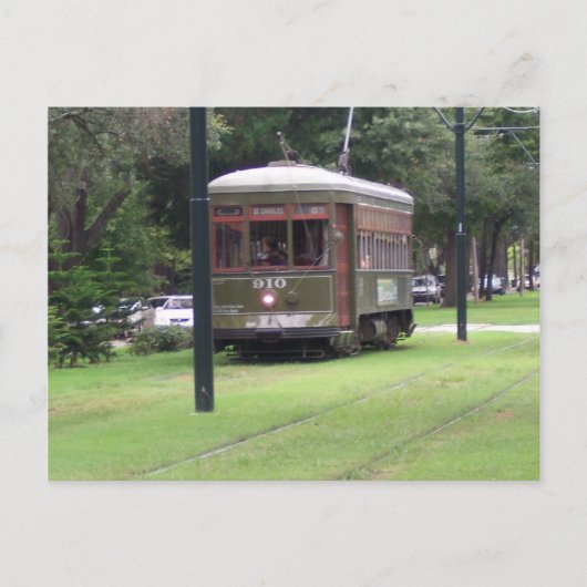 New Orleans, Louisiana Streetcar Briefkaart (Voorkant)