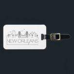 New Orleans, Louisiana Stylized Skyline Bagagelabel<br><div class="desc">Een uniek bagagelabel dat de prachtige stad New Orleans,  Louisiana,  vertegenwoordigt. Dit label bevat een gestileerde illustratie van de unieke skyline van de stad met de naam eronder.</div>