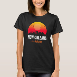New Orleans Louisiana Sunset Retro City St. T-shirt
