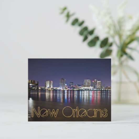 New Orleans, Louisiana / The Big Easy at night. Briefkaart (Staand voorkant)