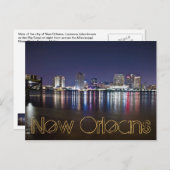 New Orleans, Louisiana / The Big Easy at night. Briefkaart (Voorkant / Achterkant)