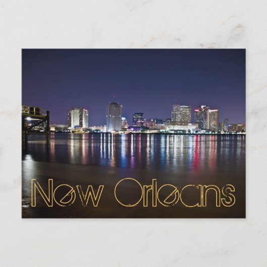New Orleans, Louisiana / The Big Easy at night. Briefkaart (Voorkant)