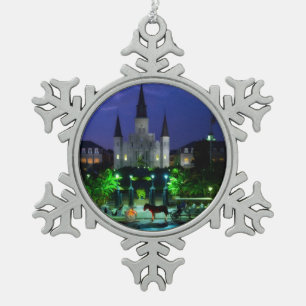 New Orleans Louisiana Tin Sneeuwvlok Ornament