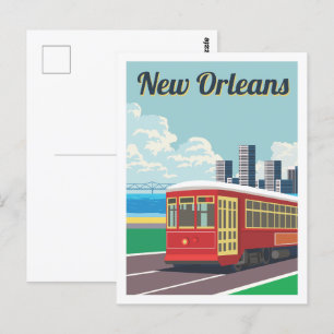 New Orleans Louisiana Travel Place Illustratie Briefkaart