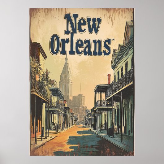  New Orleans, Louisiana Travel Wall Poster (Voorkant)