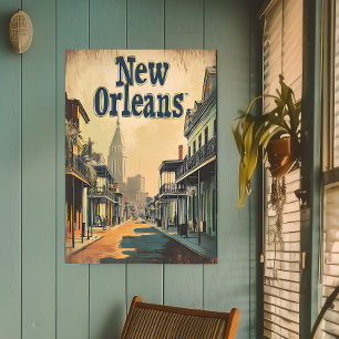  New Orleans, Louisiana Travel Wall Poster