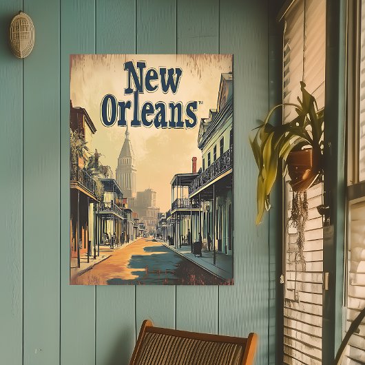  New Orleans, Louisiana Travel Wall Poster