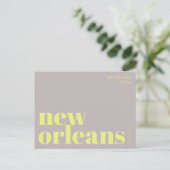 New Orleans Louisiana typografie Briefkaart (Staand voorkant)