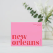 New Orleans Louisiana typografie Briefkaart (Staand voorkant)