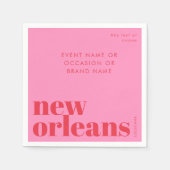 New Orleans Louisiana typografie feest Servet (Voorkant)