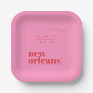 New Orleans Louisiana typografie feestje Papieren Bordje