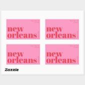New Orleans Louisiana typografie Rechthoekige Sticker (Vel)